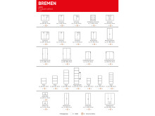 Kommode >Bremen IX< in Alu-Optik aus Kunststoff - 74x111x35cm (BxHxT)