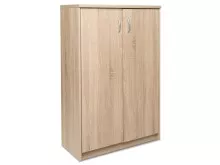 Kommode >Bremen IX< in Alu-Optik aus Kunststoff - 74x111x35cm (BxHxT)