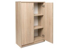 Kommode >Bremen IX< in Alu-Optik aus Kunststoff - 74x111x35cm (BxHxT)