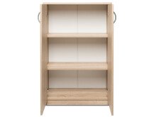 Kommode >Bremen IX< in Alu-Optik aus Kunststoff - 74x111x35cm (BxHxT)
