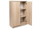 Kommode >Bremen IX< in Alu-Optik aus Kunststoff - 74x111x35cm (BxHxT)