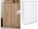 Kommode >Bremen IX< in Alu-Optik aus Kunststoff - 74x111x35cm (BxHxT)