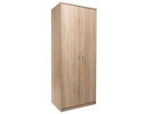 Drehtürenschrank >Bremen II< in Alu-Optik aus Kunststoff - 74x188x54cm (BxHxT)
