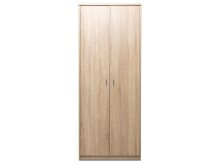 Drehtürenschrank >Bremen II< in Alu-Optik aus Kunststoff - 74x188x54cm (BxHxT)