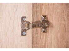 Drehtürenschrank >Bremen II< in Alu-Optik aus Kunststoff - 74x188x54cm (BxHxT)