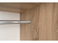 Drehtürenschrank >Bremen II< in Alu-Optik aus Kunststoff - 74x188x54cm (BxHxT)