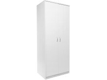 Drehtürenschrank >Bremen II< in Alu-Optik aus Kunststoff - 74x188x54cm (BxHxT)