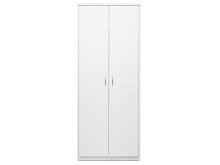 Drehtürenschrank >Bremen II< in Alu-Optik aus Kunststoff - 74x188x54cm (BxHxT)