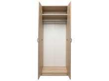 Drehtürenschrank >Bremen II< in Alu-Optik aus Kunststoff - 74x188x54cm (BxHxT)