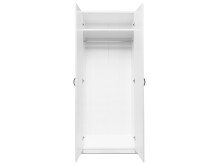 Drehtürenschrank >Bremen II< in Alu-Optik aus Kunststoff - 74x188x54cm (BxHxT)