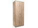 Drehtürenschrank >Bremen II< in Alu-Optik aus Kunststoff - 74x188x54cm (BxHxT)