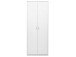 Drehtürenschrank >Bremen II< in Alu-Optik aus Kunststoff - 74x188x54cm (BxHxT)