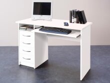 Schreibtisch >Taunton< in Weiß - 110x75x55cm...