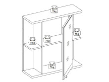Spiegelschrank >Paignton< - 66x69x22cm (BxHxT)