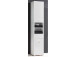 Hochschrank >Barnsley< in Weiß/Hochglanz aus MDF - 38x190x31cm (BxHxT)
