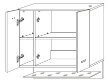 Spiegelschrank >Barnsley< in Sonoma-Eiche aus Glas - 70x74x26cm (BxHxT)