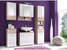 Spiegelschrank >Barnsley< in Sonoma-Eiche aus Glas - 70x74x26cm (BxHxT)