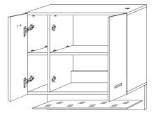 Spiegelschrank >Barnsley< in Sonoma-Eiche aus Glas - 70x74x26cm (BxHxT)
