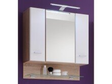 Spiegelschrank >Barnsley< in Sonoma-Eiche aus Glas - 70x74x26cm (BxHxT)