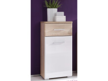 Unterschrank >Barnsley< in Weiß/Hochglanz aus MDF - 38x78x31cm (BxHxT)