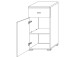 Unterschrank >Barnsley< in Weiß aus MDF - 38x78x31cm (BxHxT)