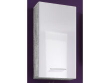 Hängeschrank >Barnsley< in Weiß/Hochglanz aus MDF - 38x73x26cm (BxHxT)