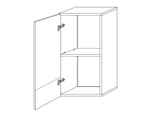Hängeschrank >Barnsley< in San Remo Eiche aus MDF - 38x73x26cm (BxHxT)