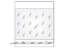 Wandspiegel >Corby< in Grau-Metallic Hochglanz aus Glas - 76x88x17cm (BxHxT)