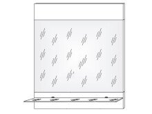 Wandspiegel >Corby< in Grau-Metallic Hochglanz aus Glas - 76x88x17cm (BxHxT)