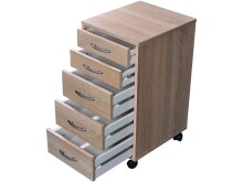 Rollcontainer >Pit< in Eiche - 33x63,5x38cm (BxHxT)