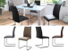 Esszimmerstuhl >Edinburgh I< (4er Set) in chrom matt aus PVC - 40x95x55 (BxHxT)
