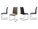 Esszimmerstuhl >Edinburgh< (4er Set) in Braun aus PVC - 40x95x55cm (BxHxT)