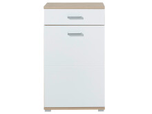 Schuhschrank >Arlington II< in chrom matt aus Metall - 60x104x38cm (BxHxT)