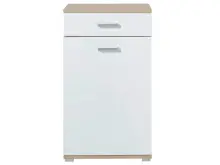 Schuhschrank >Arlington II< in chrom matt aus Metall - 60x104x38cm (BxHxT)