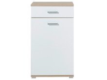 Schuhschrank >Arlington II< in chrom matt aus Metall - 60x104x38cm (BxHxT)