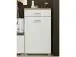 Schuhschrank >Arlington II< in chrom matt aus Metall - 60x104x38cm (BxHxT)