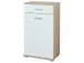 Schuhschrank >Arlington II< in chrom matt aus Metall - 60x104x38cm (BxHxT)
