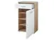Schuhschrank >Arlington II< in chrom matt aus Metall - 60x104x38cm (BxHxT)