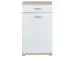Schuhschrank >Arlington II< in chrom matt aus Metall - 60x104x38cm (BxHxT)