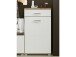 Schuhschrank >Arlington II< in chrom matt aus Metall - 60x104x38cm (BxHxT)