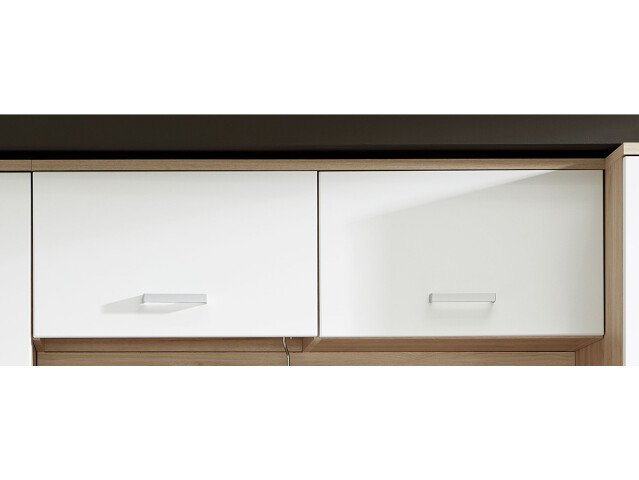 Hängeschrank >Arlington I< in chrom matt aus Metall - 120x38x38cm (BxHxT)