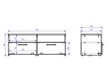 TV-Board >Ruth I< - 95x36x35cm (BxHxT)