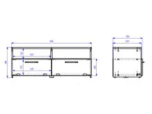 TV-Board >Ruth I< in Sonoma-Eiche - 95x36x35cm (BxHxT)