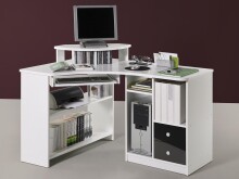 Eckschreibtisch >Marcel< in Weiß - 135x94x95cm (BxHxT)