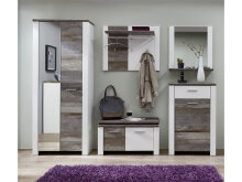 Schuhschrank >Mila< in Weiß aus Kunststoff - 68x105x39cm (BxHxT)