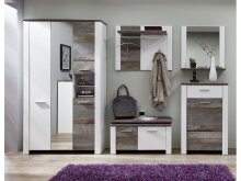 Schuhschrank >Mila< in Weiß aus Kunststoff - 68x105x39cm (BxHxT)