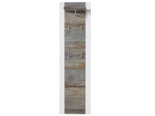 Garderobenpaneel >Mila< in Weiß aus Metall - 48x170x29cm (BxHxT)