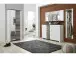 Garderobenpaneel >Mila< in Weiß aus Metall - 48x170x29cm (BxHxT)