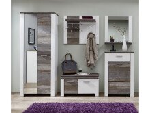 Sitzbank >Mila< in Weiß aus Kunststoff - 90x50x39cm (BxHxT)