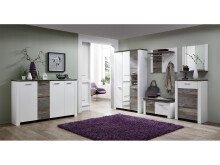 Sitzbank >Mila< in Weiß aus Kunststoff - 90x50x39cm (BxHxT)